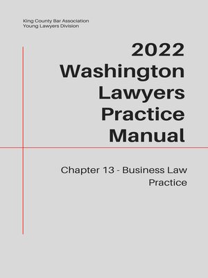 cover image of Washington Lawyers Practice Manual Chapter 13
